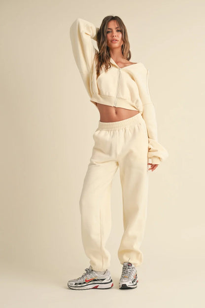 Butter Cozy Crop Lounge Set
