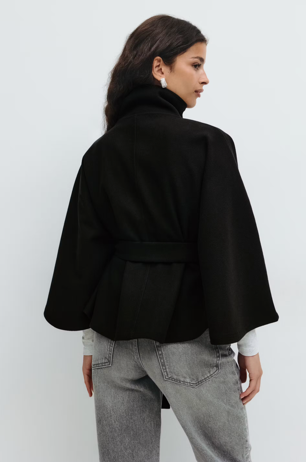 Belted Cape Jacket - By Miralo