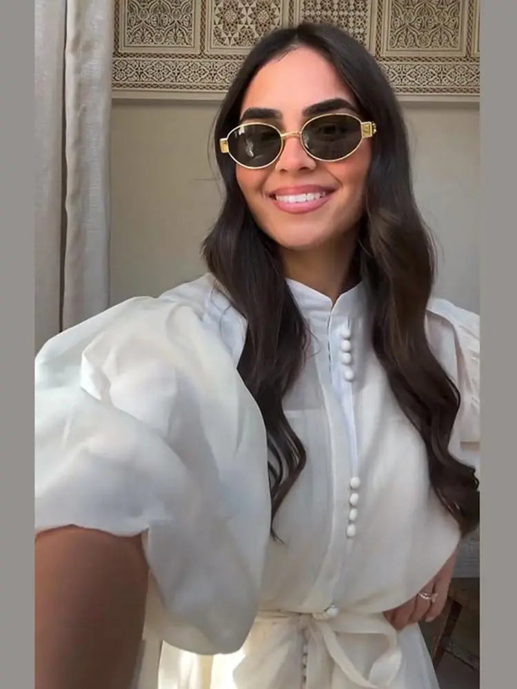 MIA Crème Button Dress