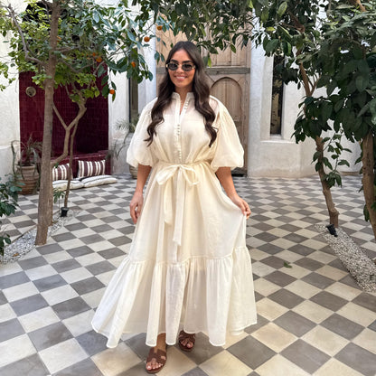 MIA Crème Button Dress