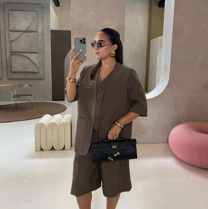 The Office Edit -  Blazer & Shorts Set