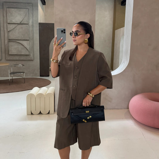 The Office Edit -  Blazer & Shorts Set